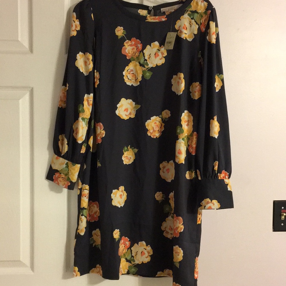 Loft floral shift dress